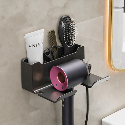 Soporte para secador de pelo profesional con cabezales imantados