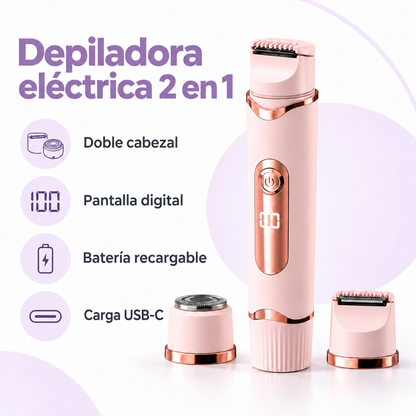 Depiladora eléctrica  eléctrica 2 en 1 - Dual Head